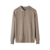 Men's long-sleeved knitted sweater with a lapel, comfortable and versatile sweater, wool sweater, men's simple style business casual POLO shirt Application Scenario